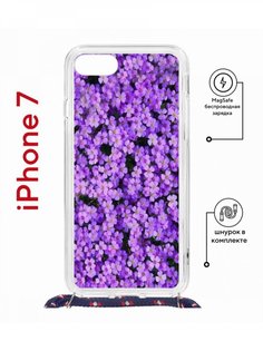Чехол на iPhone 7/8/SE 2020,2022 MagSafe Kruche Print Обриета с магнитом, со шнурком КruЧЕ