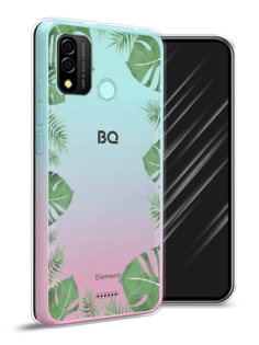 Чехол Awog на BQ 6645L "Листья папоротника рамка"