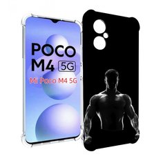 Чехол MyPads накаченный мужчина в тени мужской для Xiaomi Poco M4 5G