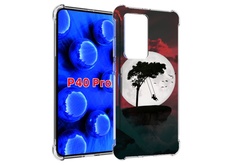 Чехол MyPads качели-над-пропастью для Huawei P40 Pro противоударный