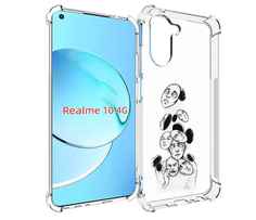 Чехол MyPads человек с разными масками для Realme 10