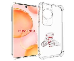 Чехол MyPads Любовный-стакан для Huawei P60
