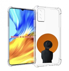 Чехол MyPads парень в шляпе в оранжевом кружке для Honor X10 Max