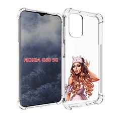 Чехол MyPads девушка-с-маской-для-сна женский для Nokia G60 5G