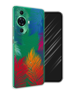 Чехол Awog на Huawei Nova 11 Pro "Рамка из перьев"