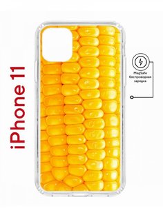 Чехол на iPhone 11 MagSafe с принтом Kruche Print Кукуруза противоударный с магнитом КruЧЕ