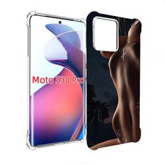 Чехол MyPads белые-татуировки-на-теле для Motorola Moto S30 Pro