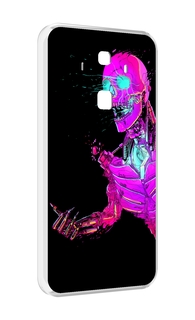Чехол MyPads скелет-робот-фиолетовый для Huawei Mate 10 Pro