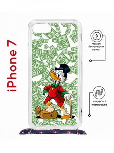 Чехол на iPhone 7/8/SE 2020,2022 MagSafe Kruche Print MacMoney с магнитом, со шнурком КruЧЕ