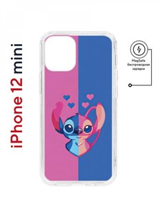 Чехол на iPhone 12 mini MagSafe Kruche Print СТИЧ противоударный с магнитом КruЧЕ