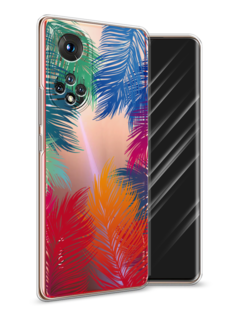 Чехол Awog на Honor 50 "Рамка из перьев"