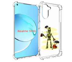 Чехол MyPads прикольный робот для Realme 10