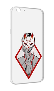 Чехол MyPads девушка в маске япония для Oppo A77/F3 (2017 год)