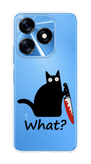 Чехол на Tecno Spark 10/10C "Котик с ножом" Case Place