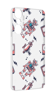 Чехол MyPads мини-роботы для Infinix Hot 20 4G