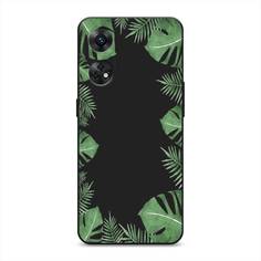 Чехол Awog на Oppo Reno 8T 4G "Листья папоротника рамка"
