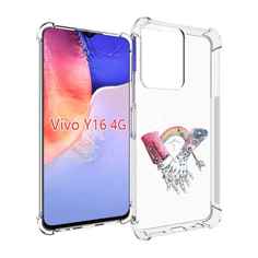 Чехол MyPads абстракция руки в татуировках для Vivo Y16 4G/ Vivo Y02S