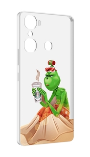 Чехол MyPads Гринч-в-платье для Infinix Hot 12 Pro