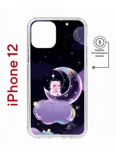 Чехол на iPhone 12/12 Pro MagSafe с принтом Kruche Print Сон медвежонка с магнитом КruЧЕ