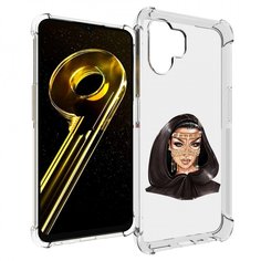 Чехол бампер MyPads девушка-в-золотой-маске для Realme 10 5G про...