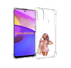 Чехол бампер MyPads Девушка-в-мини-платье женский для Motorola M
