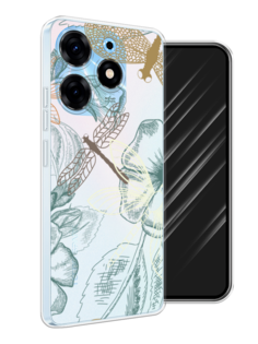 Чехол Awog на Tecno Spark 10 Pro "Тени стрекоз"