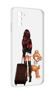Чехол MyPads девушка-с-модным-чемоданом женский для UleFone Note 12 / Note 12P