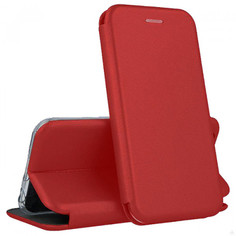 Кожаный чехол-книжка Open Color с функцией подставки для Xiaomi Poco M3 (Красный)