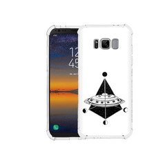 Чехол MyPads Tocco для Samsung Galaxy S8 черно белая летающая тарелка (PT107395.590.679)