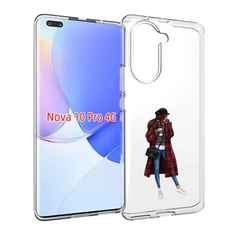 Чехол MyPads девушка-в-клетчатом-пальто для Huawei Nova 10 Pro противоударный