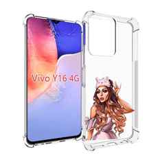 Чехол MyPads девушка-с-маской-для-сна женский для Vivo Y16 4G/ Vivo Y02S