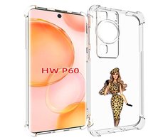 Чехол MyPads леопардовое платье женский для Huawei P60