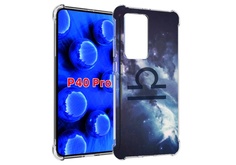 Чехол MyPads знак зодиака весы 5 для Huawei P40 Pro противоударный