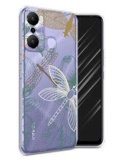 Чехол Awog на Infinix Hot 20 Play "Тени стрекоз"