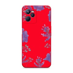 Чехол Awog на Realme C35 "Сиреневая цветочная рамка"