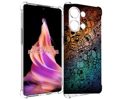 Чехол MyPads стикеты в тени для Oppo Reno 9/Reno 9 Pro