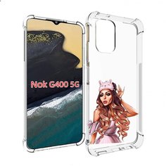 Чехол MyPads девушка-с-маской-для-сна женский для Nokia G400 5G