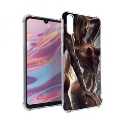 Чехол бампер MyPads девушки-инь-и-янь-в-татуировках для Huawei E
