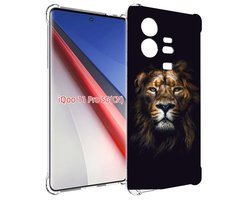 Чехол бампер MyPads Лев-в-тени мужской для Vivo iQOO 11 Pro прот...