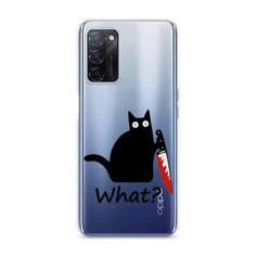 Чехол на Oppo A55s 5G Котик с ножом Case Place