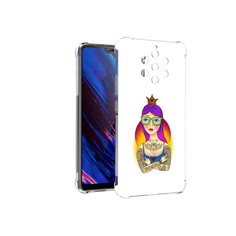 Чехол MyPads Tocco для Nokia 9 девушка в татуировках с короной (PT125567.95.305)