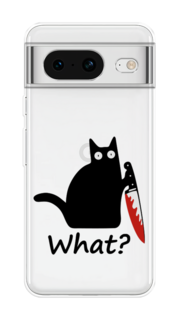 Чехол на Google Pixel 8 "Котик с ножом" Case Place