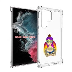 Чехол MyPads девушка в татуировках с короной для Samsung Galaxy S23 Ultra