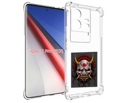 Чехол бампер MyPads маска с клыками и рогами для Vivo iQOO 11 Pr...