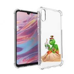 Чехол бампер MyPads Гринч-в-платье для Huawei Enjoy 9