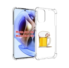 Чехол MyPads кружка пива для Motorola Moto G31 4G / G41 4G