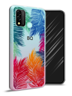 Чехол Awog на BQ 6645L "Рамка из перьев"