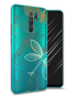 Чехол Awog на Xiaomi Redmi 9 "Тени стрекоз"