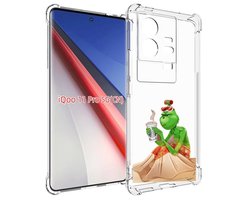 Чехол бампер MyPads Гринч-в-платье для Vivo iQOO 11 Pro противоу...