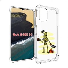 Чехол MyPads прикольный робот для Nokia G400 5G